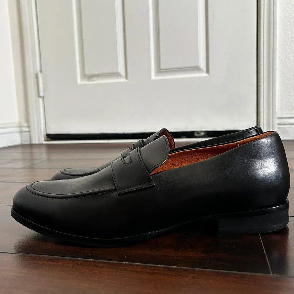 NWOB Wolf & Shepherd Ringer Penny Loafer‎ Men's 11.5 Black Minimalist Old Money